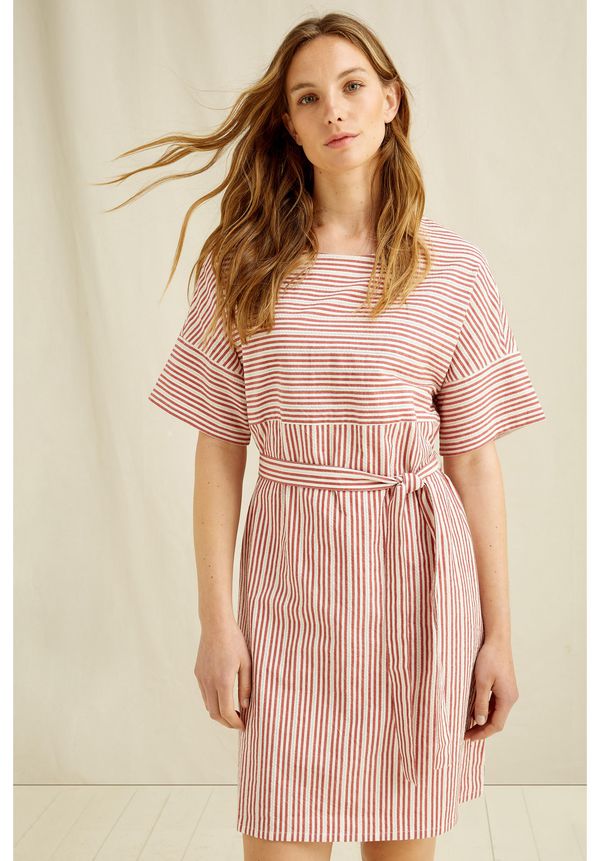 image of Christabel Stripe Dress in Red Stripe