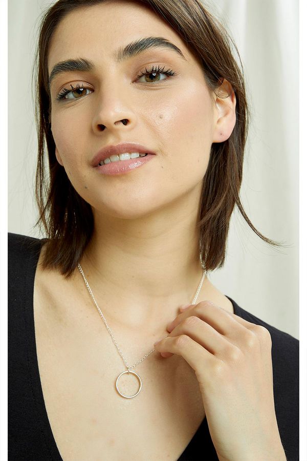image of Circle Necklace in Silver