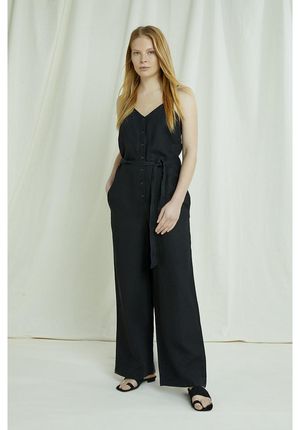 Clara Linen Jumpsuit in Black