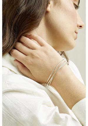 Coil Bangle in Silver