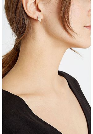 Diamond Shaped Stud Earrings in Silver