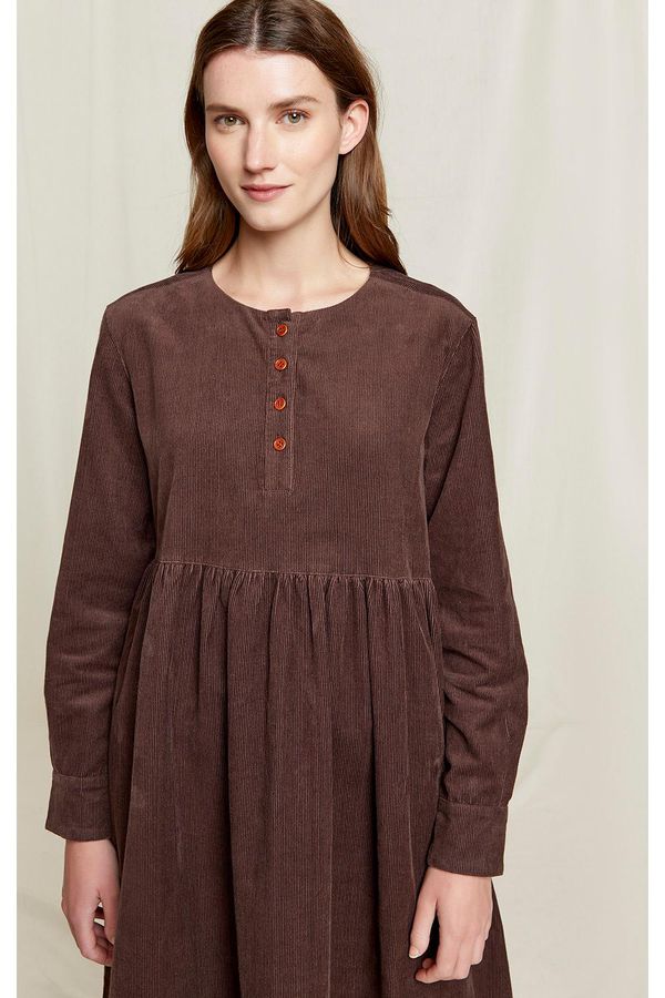 image of Freja Corduroy Dress In Brown Brown