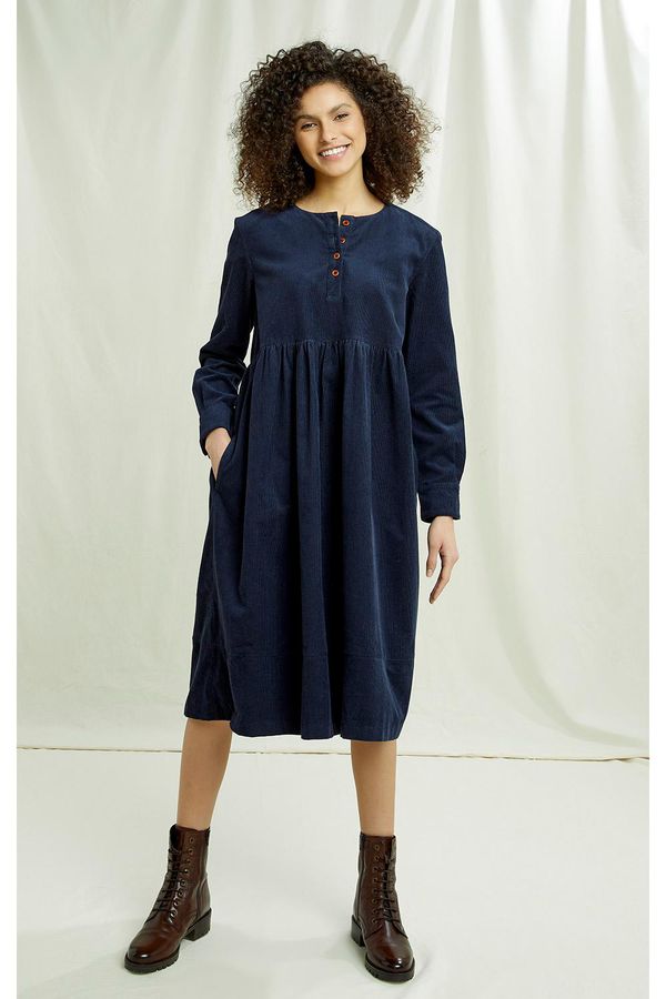 image of Freja Corduroy Dress in Navy