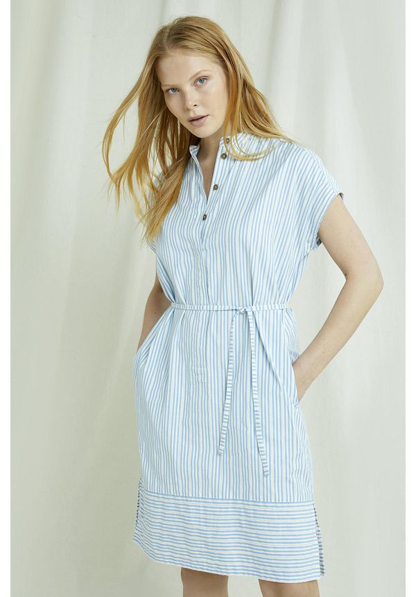 image of Hema Stripe Dress in Blue