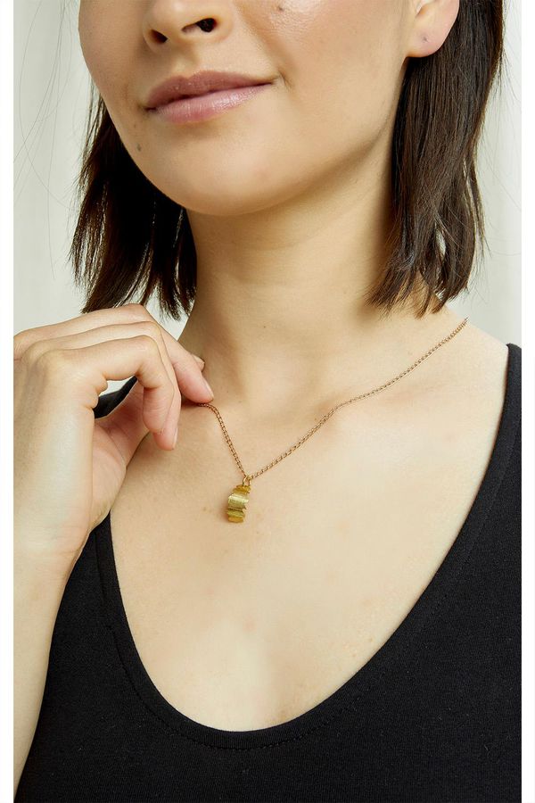 image of Leaf Necklace in Brass