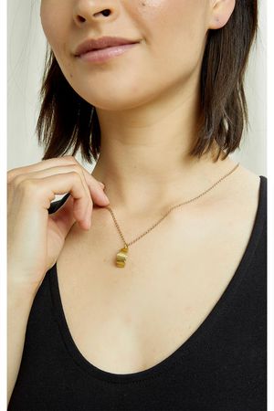 Leaf Necklace in Brass