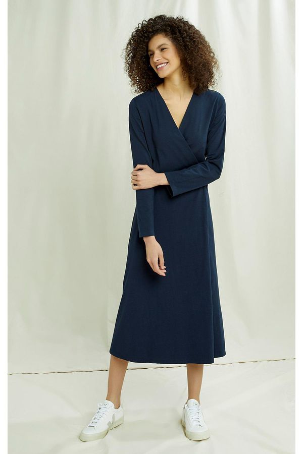 image of Mathilde Wrap Dress in Navy