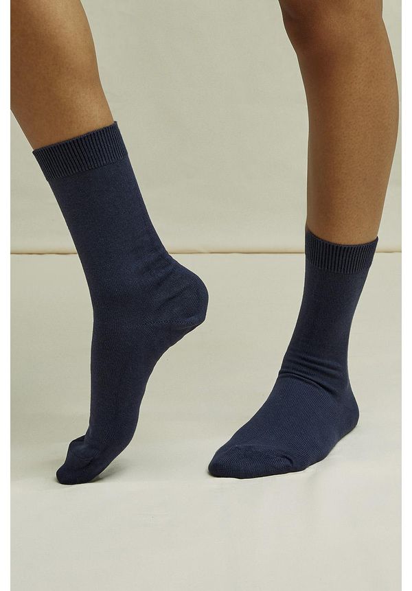 image of Organic Cotton Socks in Navy Blue