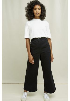 Rochelle Wide Leg Trousers in Black