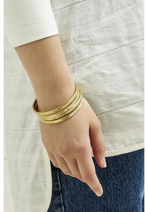 Set of 4 Stackable Bangles in Brass