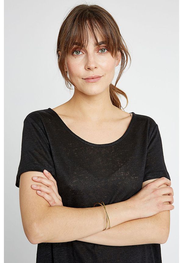 image of Twist Double Bangle in Brass