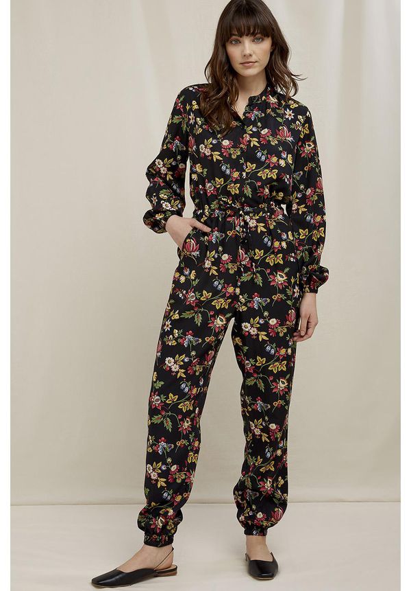 image of V&A Jardin Print Jumpsuit in Black