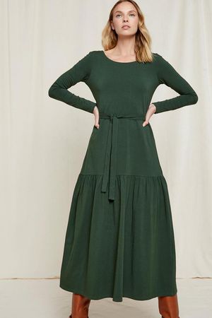 Avni Dress in Dark Green