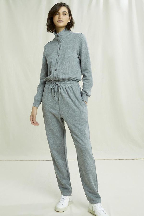 image of Francoise Fleece Jumpsuit in Grey Melange