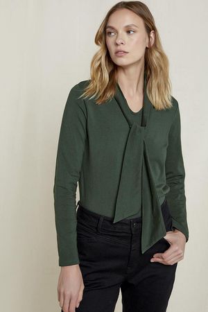 Libni Tie Top in Forest Green
