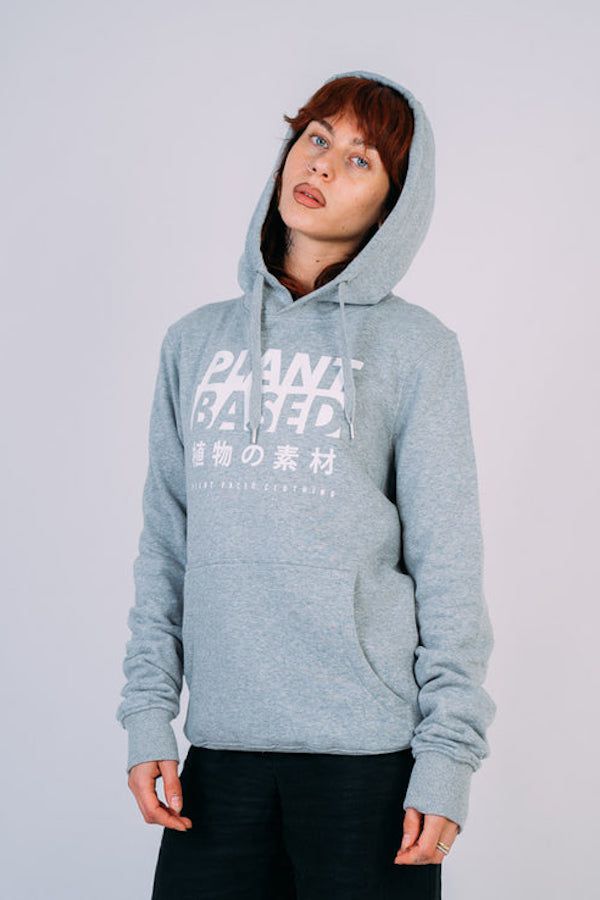 image of Plant Based Kanji Hoodie in Grey
