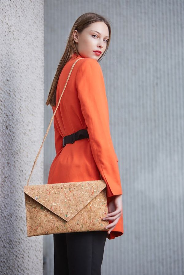 image of Pamela Large Envelope Clutch in Colourful Flecks