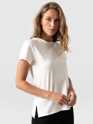 Easy Cotton Tee in Cream