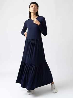 Greenwich Dress Long Sleeve in Navy
