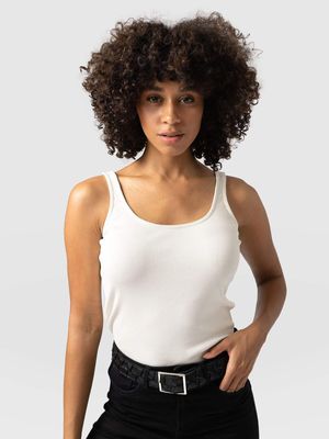 Rib Cami in Cream