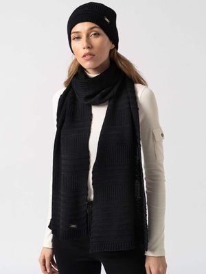 Merino Scarf in Black
