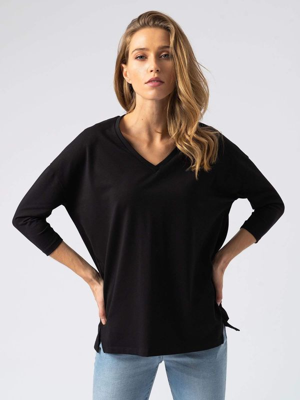 image of V-Neck Sweater in Black