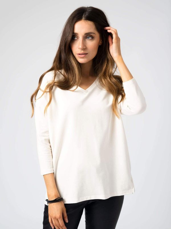 image of V-Neck Sweater in Cream