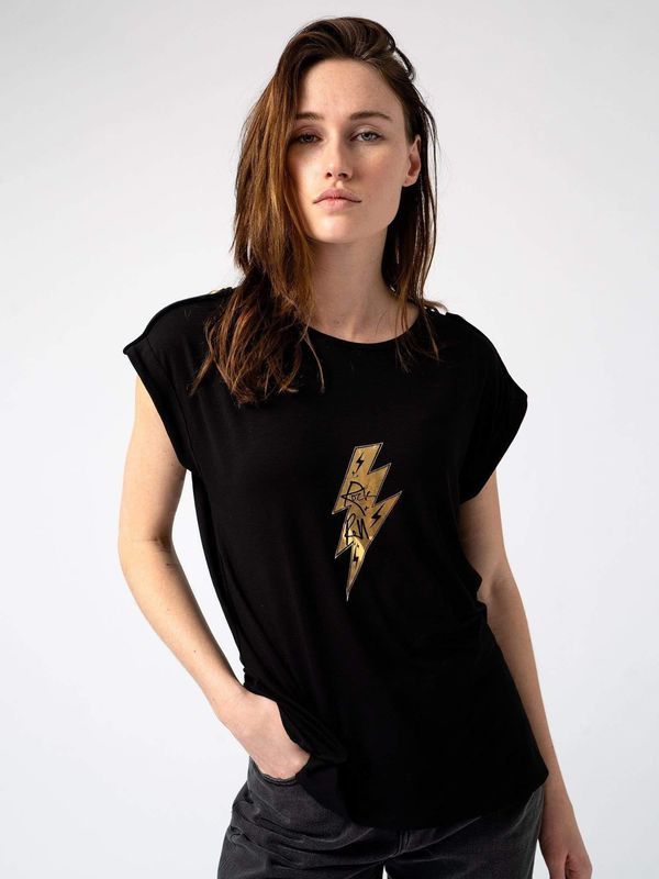 image of Turn-Up Tee in Black Rock