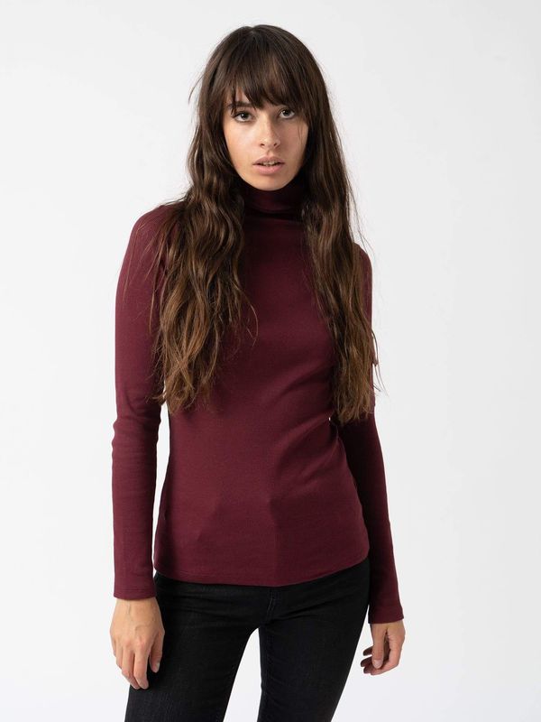 image of Pocket Roll Neck in Burgundy