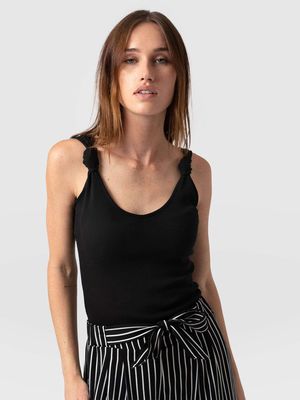 Knot Vest Rib in Black