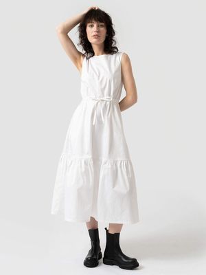 Kara Dress in White Broderie