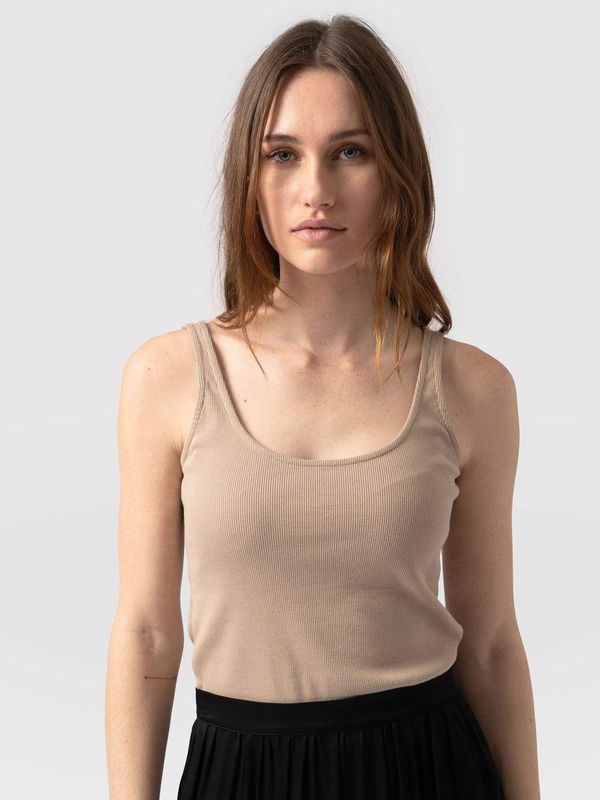 image of Rib Cami in Taupe
