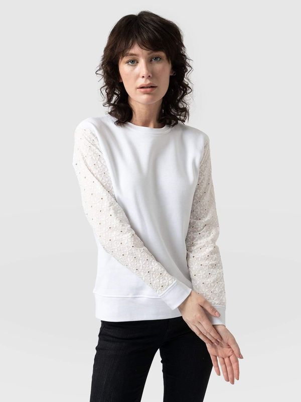 image of Summer Sweater in White Broderie