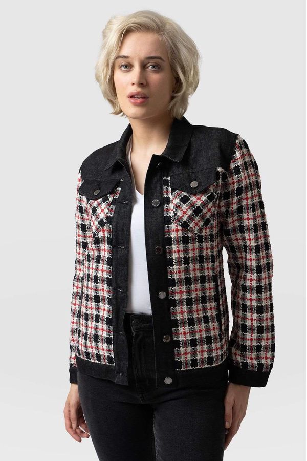 image of Denim Boucle Jacket