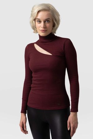 Reveal Roll Neck in Burgundy