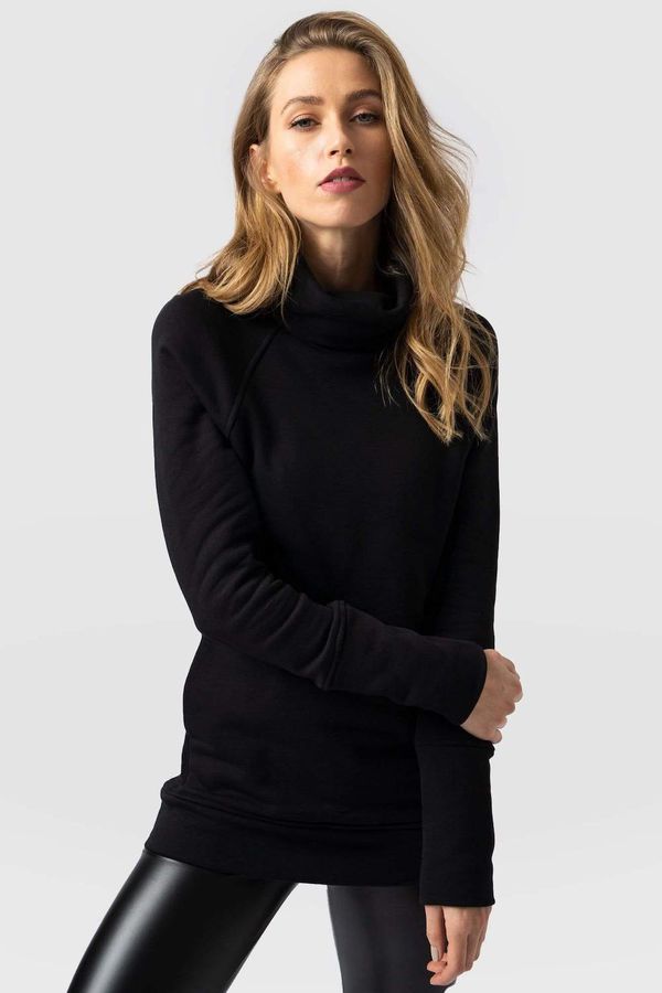 image of Cotton Roll Neck in Black