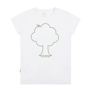 Cut Out Tree Tee in White