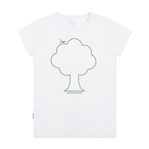 image of Cut Out Tree Tee in White