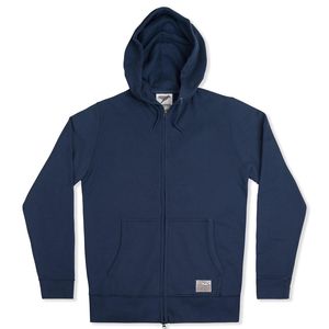 Tobias Zip Hoodie Navy