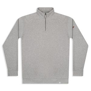 Nevis Quarter Zip in Ash Marl