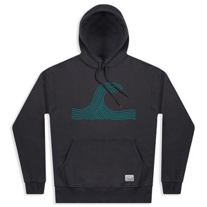 Ellerton Wave Hoodie in Charcoal