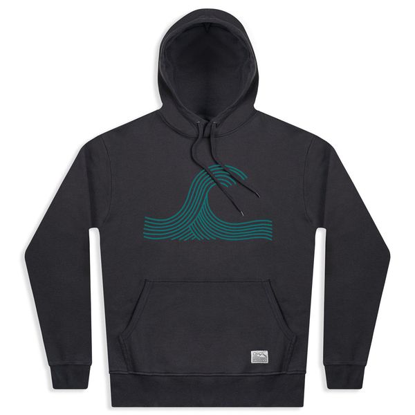 image of Ellerton Wave Hoodie in Charcoal