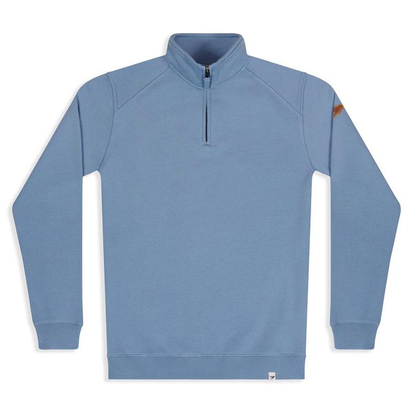 image of Nevis Quarter Zip in Faded Denim