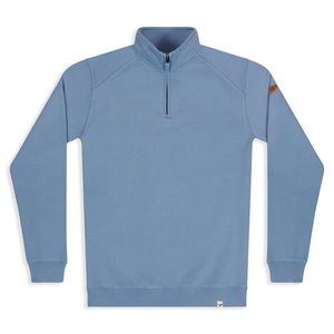Nevis Quarter Zip in Faded Denim