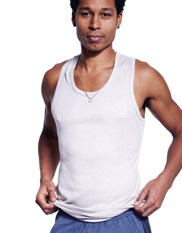 image of At Ease Bamboo Tank in Off White