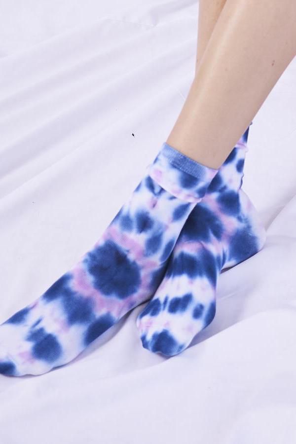 image of Biodegradable Socks 1 Pair in Punch Tie Dye