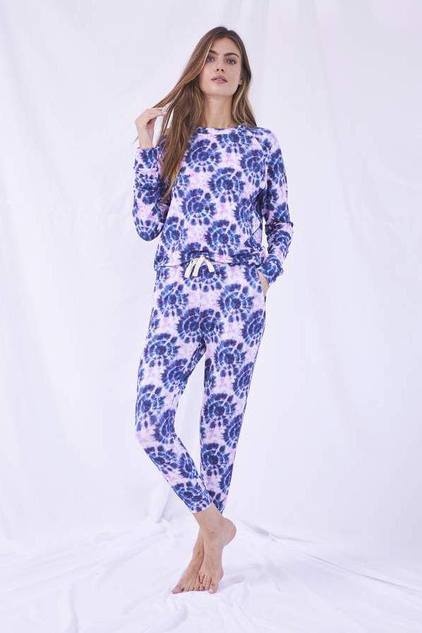 image of Sweatshirt and Lounge Pant Set in Punch Tie Dye