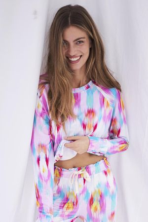 Sweatshirt in Sunset Ikat