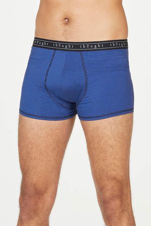 Michael Stripe Bamboo Jersey Boxer in Mazarine Blue