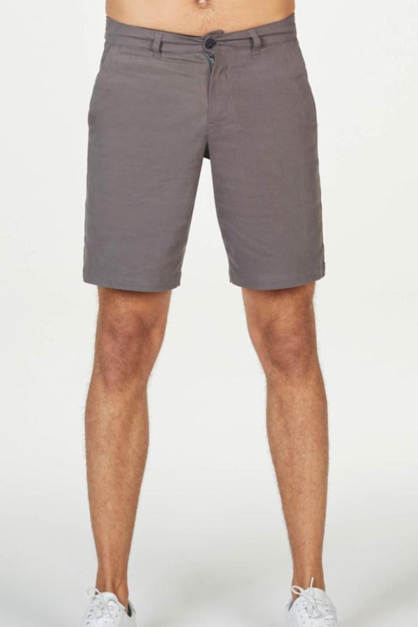 image of Emanuele Organic Cotton Shorts in Walnut Grey